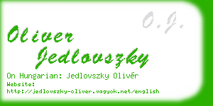 oliver jedlovszky business card